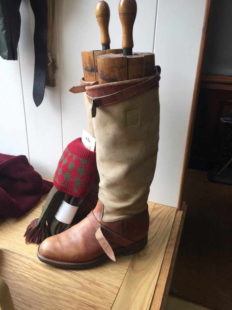 Vintage boots on display in the shop. I reckon these are due a remake!